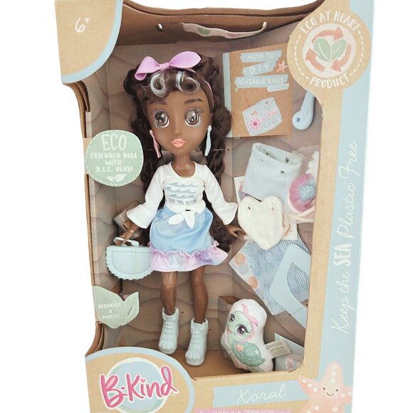 B-Kind "Koral" Fashion Doll Eco-Friendly African American Doll 20+PCS Ages 6+NEW - Picture 1 of 2